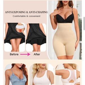 Lirasdis Strapless Shapewear Tummy Control High Waist Butt Lifter Bodysuit